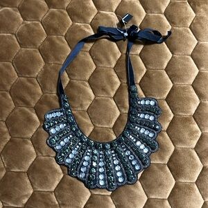 RBG sequin collar necklace black velvet new with tags from Banana Republic